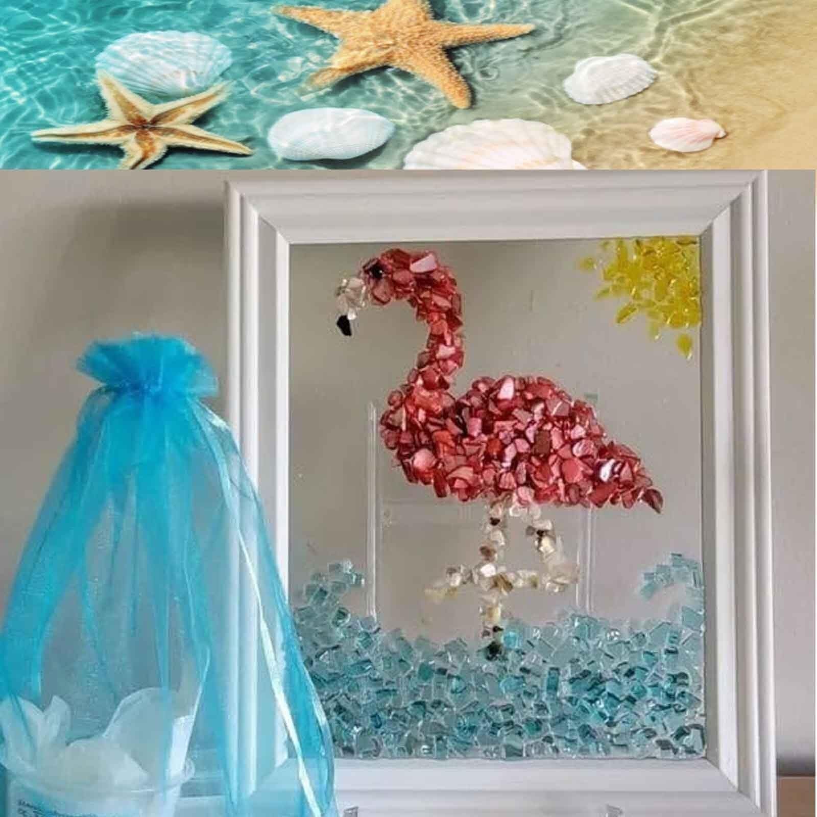 ＊シーグラスアート セット＊ Amazon.com: Sea Glass Art Kit, DIY Mosaic Arts and Craft