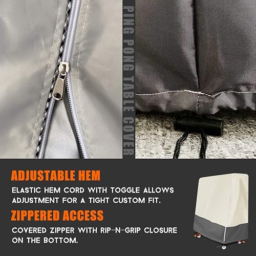 Miniatura 4 de Cubierta de mesa de ping pong para interiores y exteriores, impermeable, a prueba de polvo, protector solar, resistente, plegable, cubierta de mesa