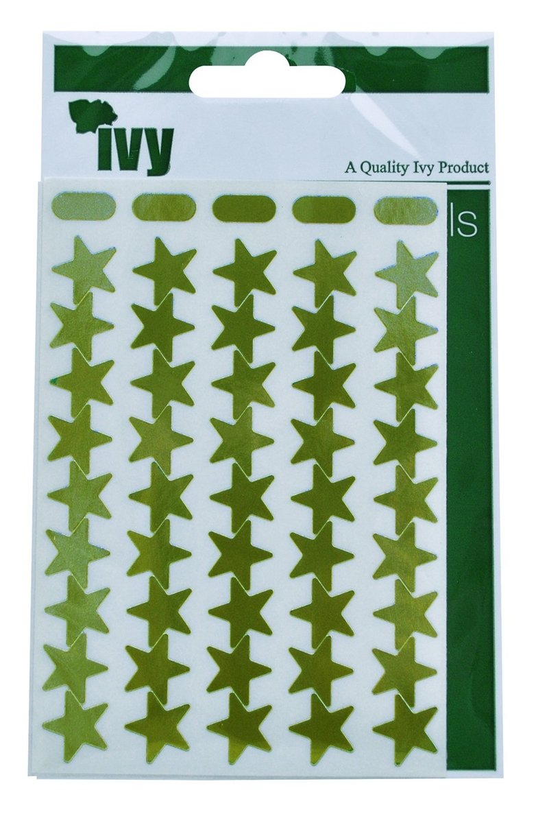 Ivy 15mm Gold Self Adhesive Merit Stars Reward Stickers Sticky Labels (135 Stickers)