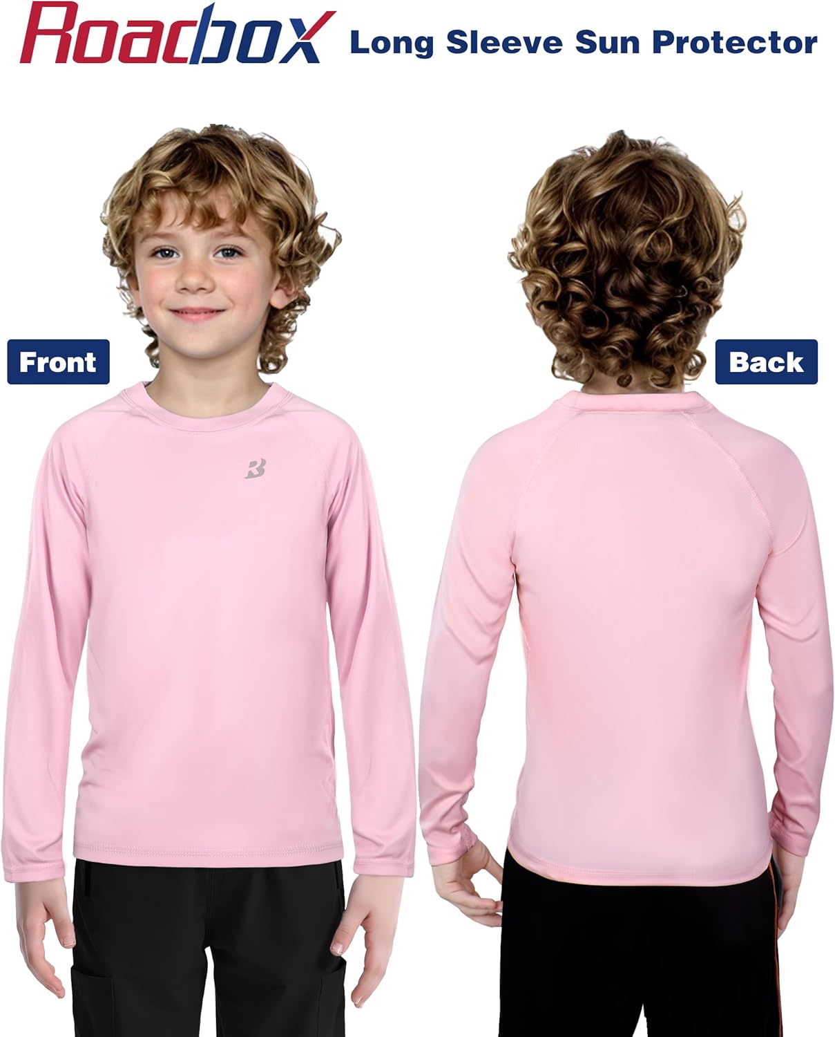 Roadbox Boys Rash Guard Swim Shirt UPF 50+ Long Sleeve Sun Protection Shirts, Kids UV Athletic Beach Quick Dry Rashguard - Image 3