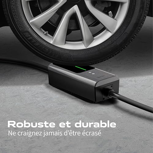 VDLPOWEREU Chargeur Voiture Electrique 3,68kW | 6-16A | 10M, EV Chargeur Schuko Type 2 Courant Commutable avec Affichage, Câble Recharge Véhicule Electrique Rapide IP65 (IEC62196-2) - 7