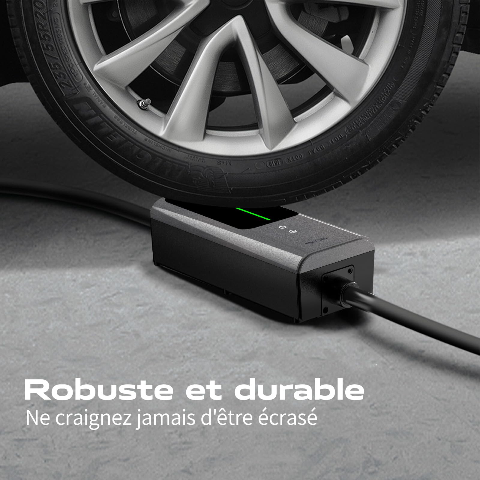 Chargeur Voiture Electrique 3,68kW | 6-16A | 5M, EV Chargeur Schuko Type 2 Courant Commutable avec Affichage, Câble Recharge Véhicule Electrique Rapide IP65 (IEC62196-2) VDLPOWEREU