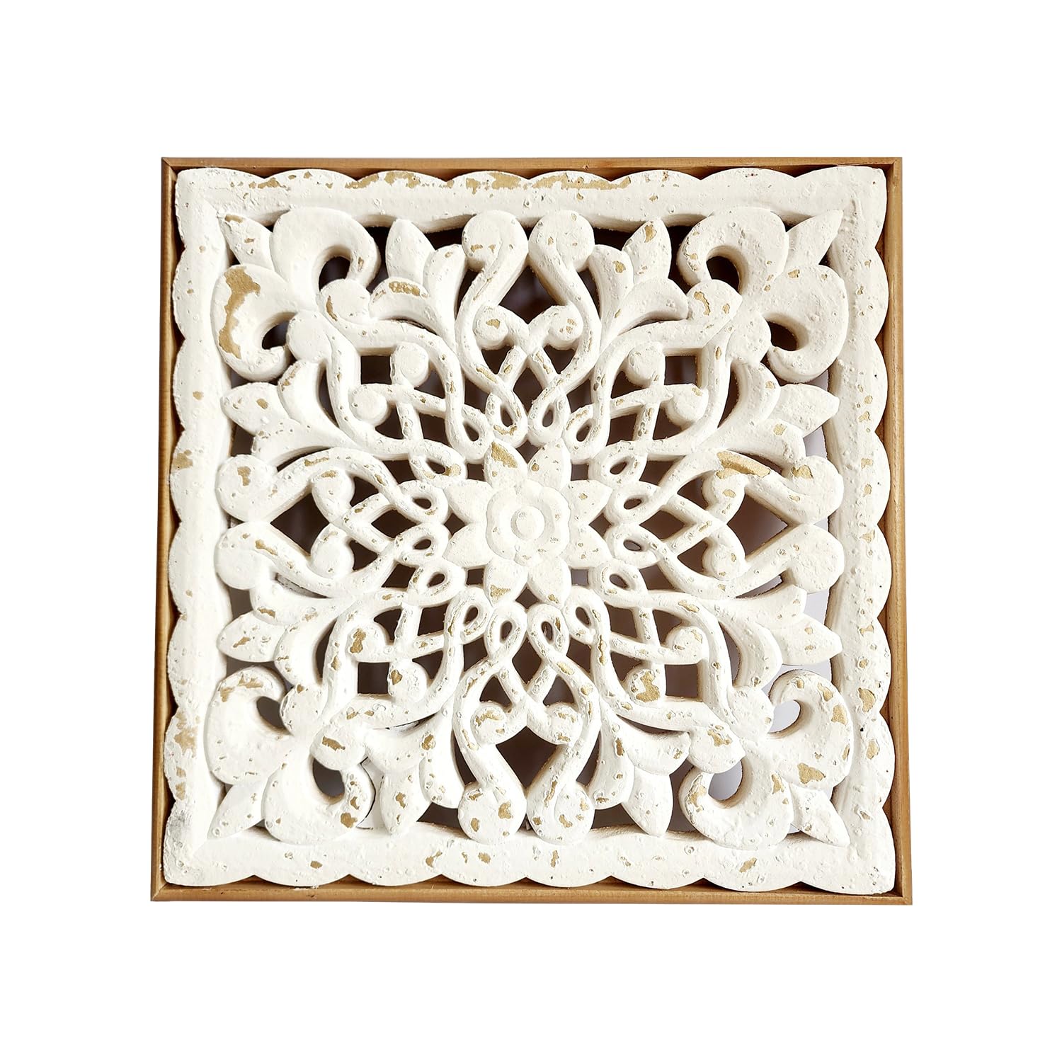 GOLDEN HUES Floral Square Wall Decoration Panel | Wall Decoration Hanging, for Living Room, Office-image-40