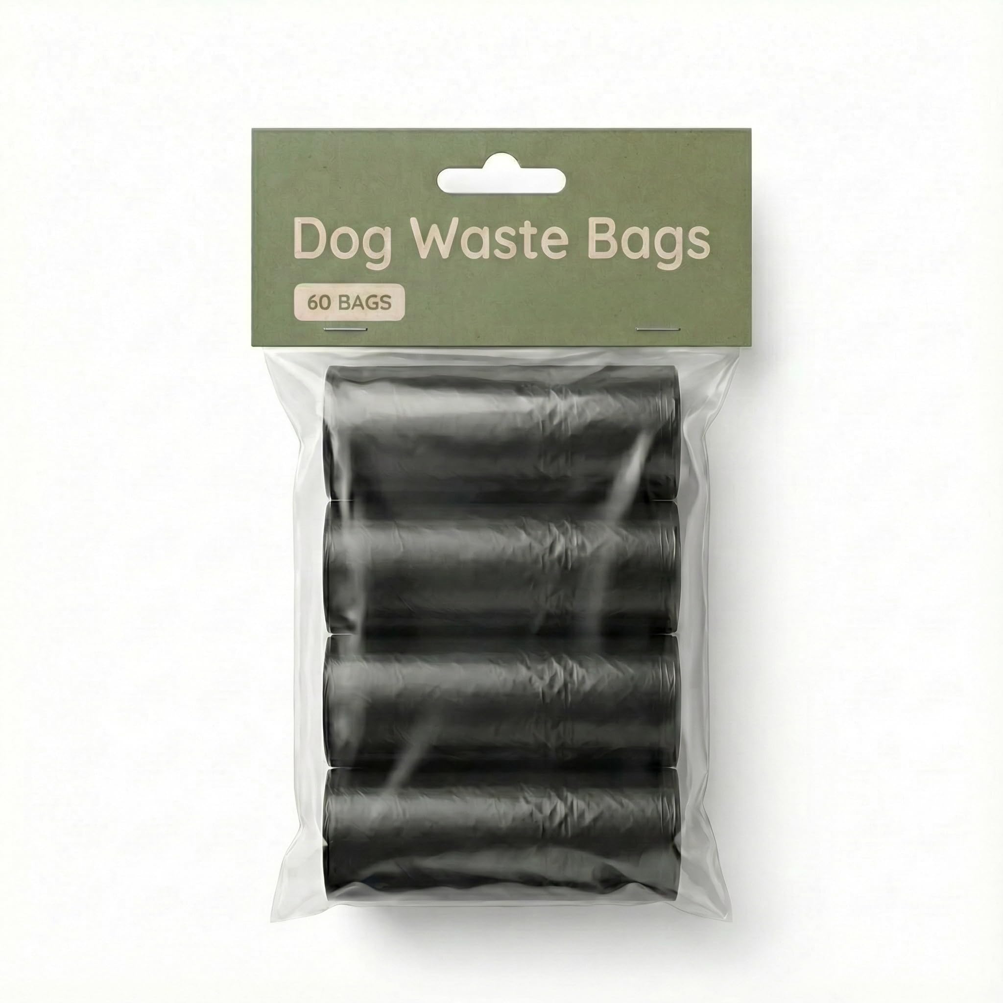 Luleakallax Black Aksel - Dog Poo Bags - 60 Pack - Durable Polythene Waste Bags - Dog Walking Bags - Hygienic Pet Waste Disposal