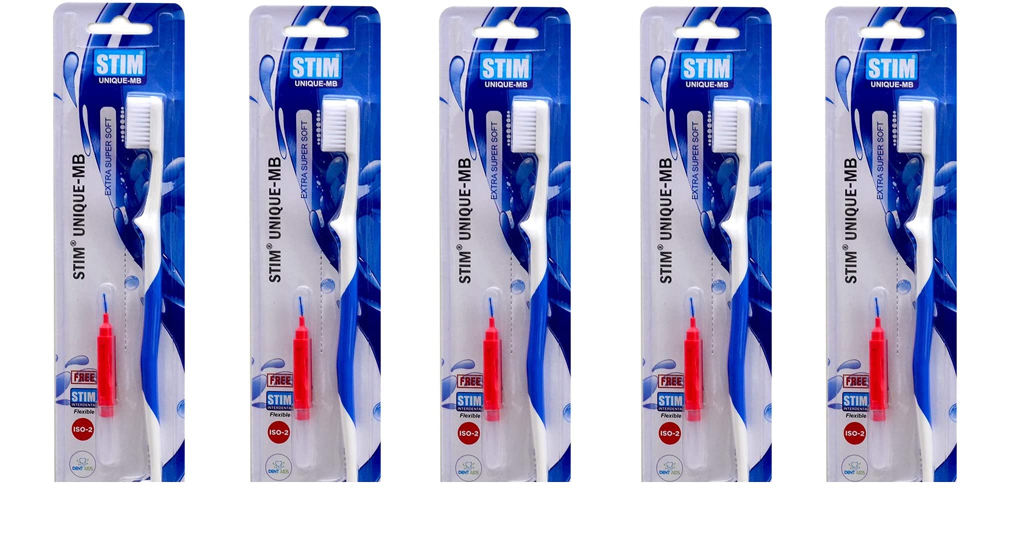Stim Unique MB Brush Dentaids Toothbrush (Pack of 5) Dental floss