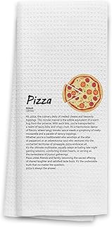 TNUW Pizza Definition Kitchen Towels 16x24In, Pizza Decorations for Kitchen Decor