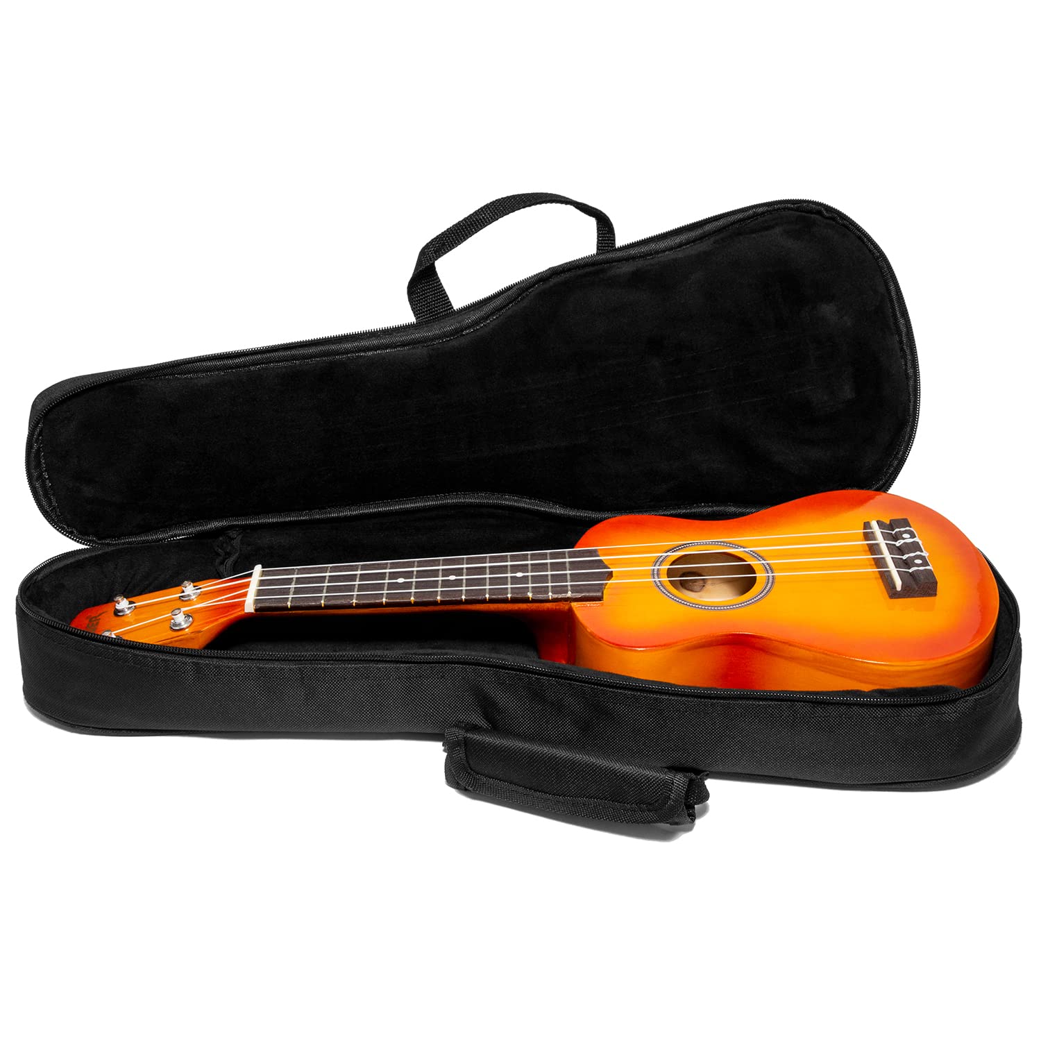 TIGER INC26-BK Deluxe wyściełana sopranowa ukulele Gig Bag (wyściełana torba 10 mm) | Pokrowiec na ukulele sopranowe z wyściółką 10 mm. Zapewnia ochronę instrumentu podczas transportu i przechowywania.