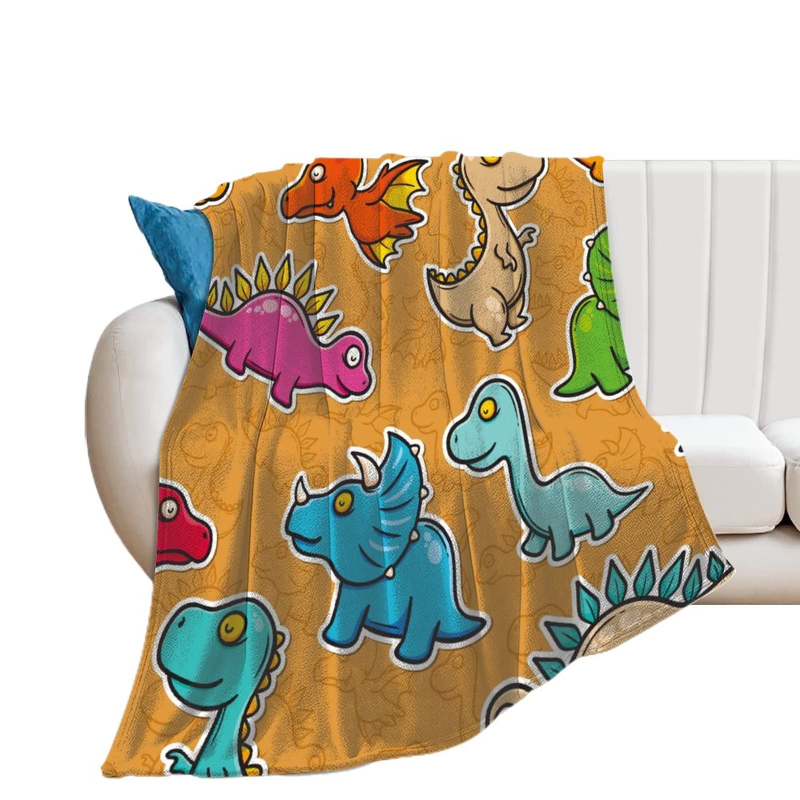 Plaid lit dinosaure couverture polaire flanelle cadeau d'anniversaire enfant