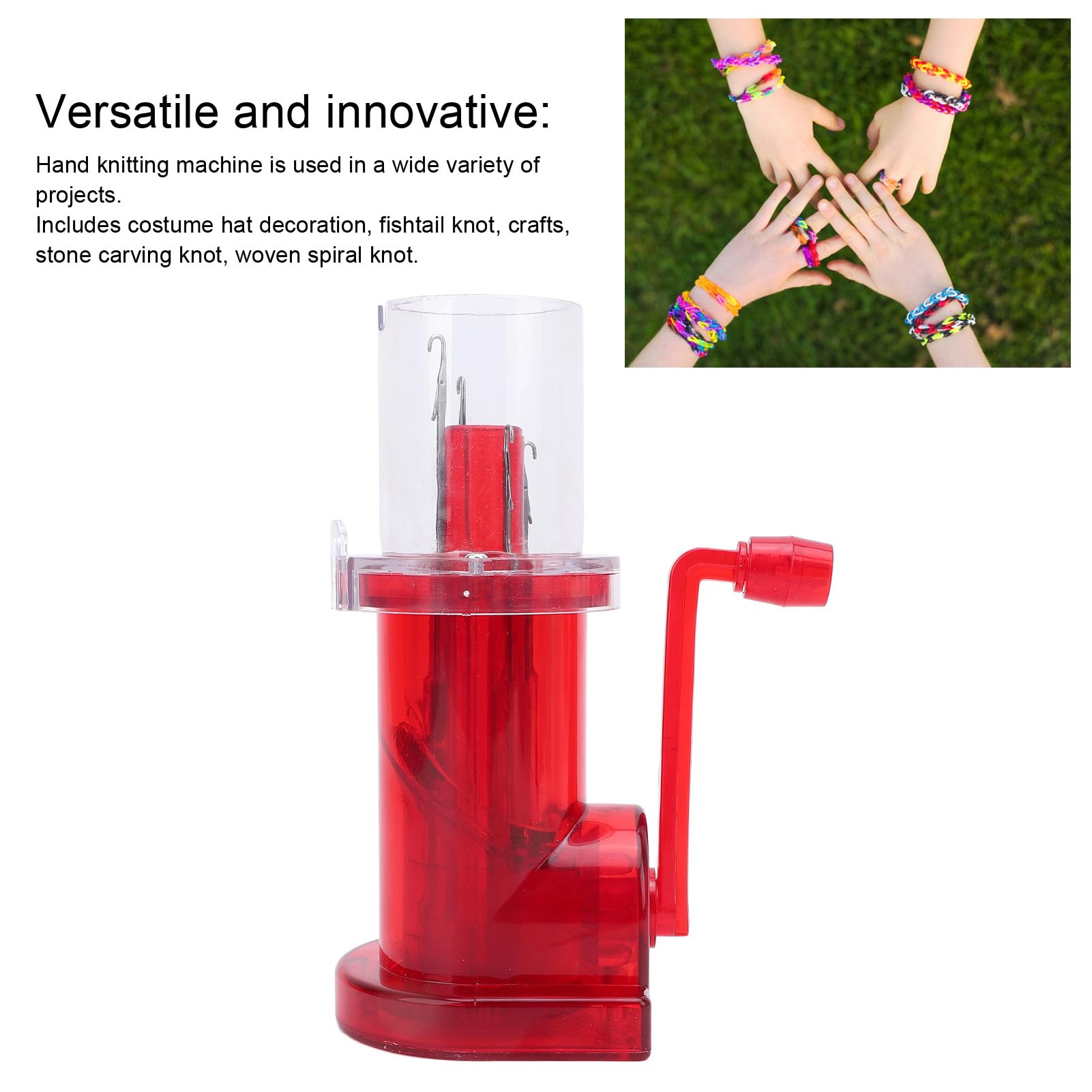 Macchina Per Maglieria Manuale - Telaio Per Tessitura Braccialetti Fai Da Te - Portatile - Foto 6