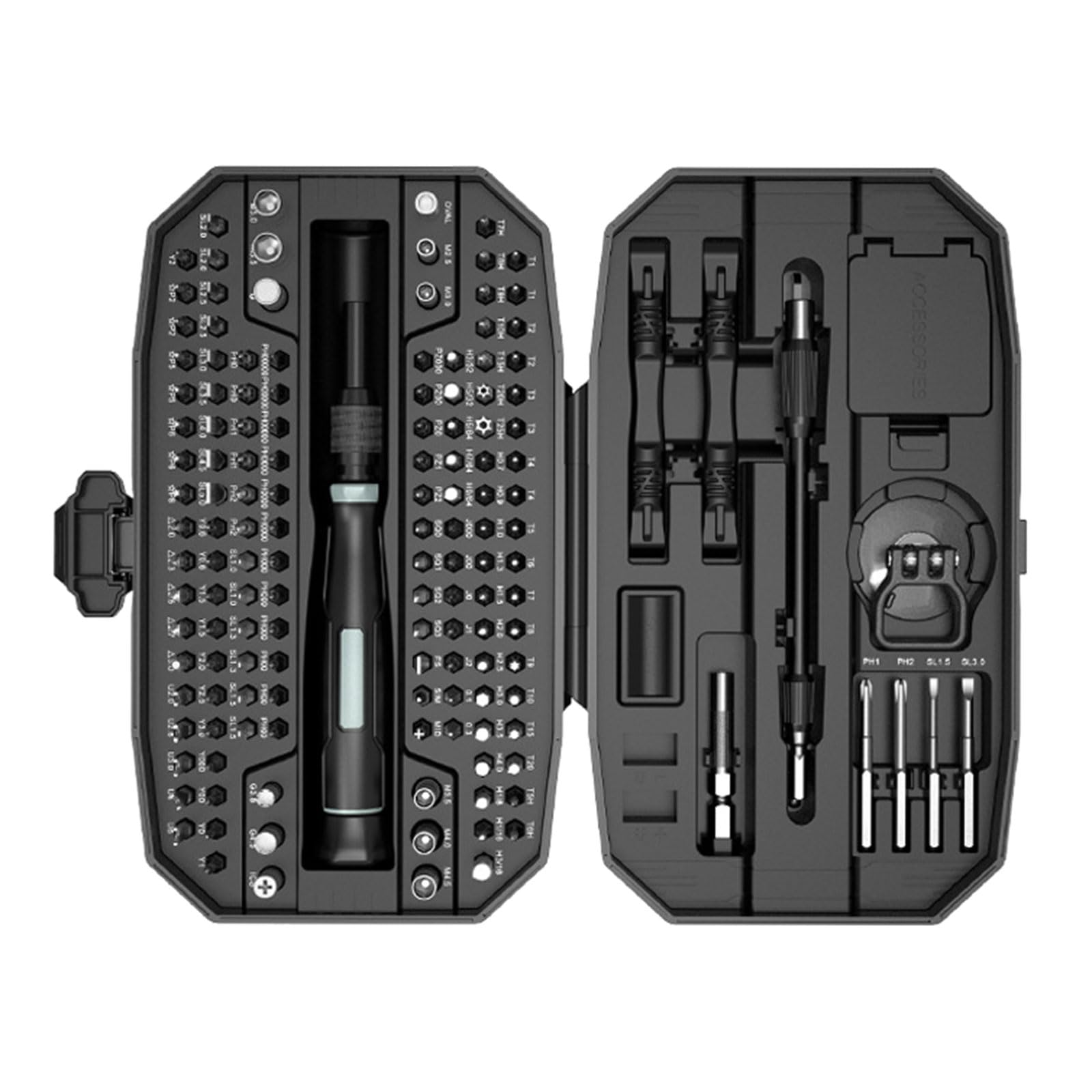 Kit di cacciaviti ergonomici da 152 pezzi con portatile per riparazione elettronica, fissaggio del telefono e progetti Cacciavite multifunzione professionale con impugnatura antiscivolo