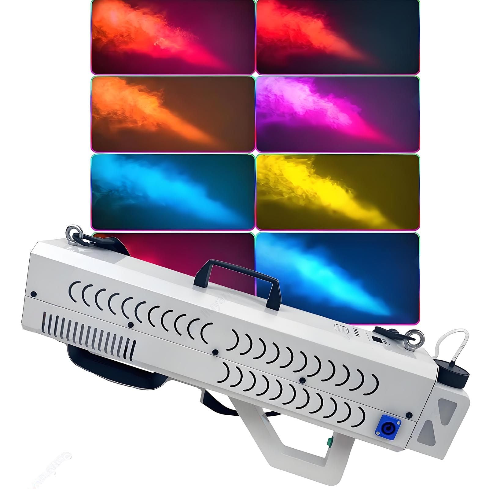 Nebel Maschine FüR Partys, 1500-W-Nebelmaschine Mit Led-Leuchten, BüHneneffektausrüStung – Smart Display, FüR Dj-BüHne, Party, Hochzeit, Besondere AnläSse, Musikfestival White