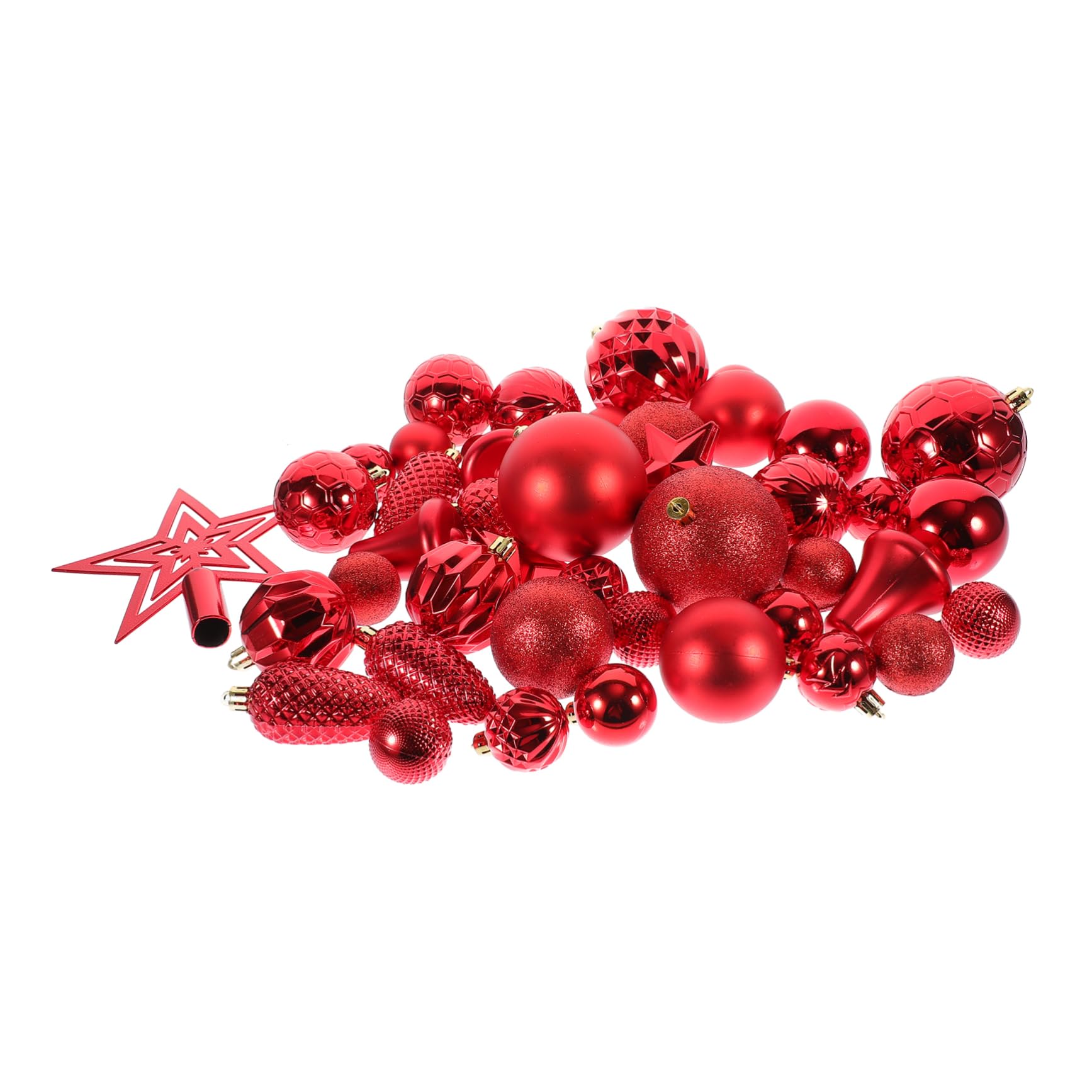 TOPBATHY 90 Piezas Decoraciones de Navidad Colgando Bolas de Navidad Adornos navideños con Purpurina Colgantes navideños Christmas Tree Decoraciones del árbol de Navidad el plastico