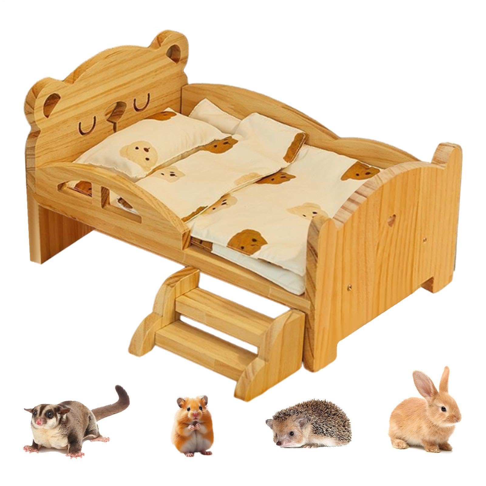 Cuccia Per Piccoli Animali Mobile Per Il Riposo In Legno Per Animali | In Legno Per Roditori Nani Per Criceto, Porcellino D', Riccio, Cincillà, Gerbillo, Coniglio Nano E Furetto