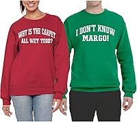 Vista 31 de Wild Bobby Why is The Carpet All Wet Todd Margo Couples Ugly Christmas Graphic Sweatshirts