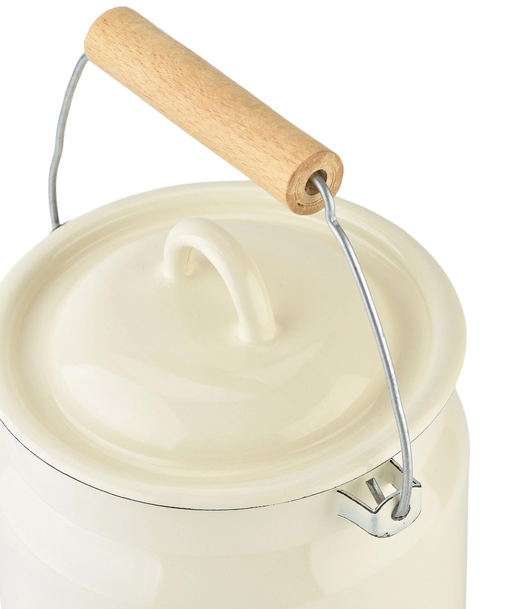 Amazon.com: Ivory Enamel Milk Can with Lid Vintage Style Milk