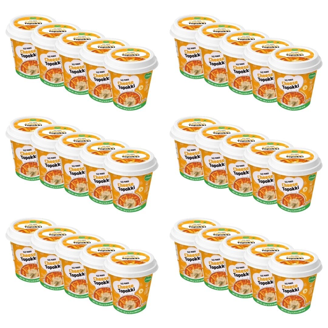 Joayo Cheese Topokki Rice Cakes with Rich Flavorful Savory Sauce 120g, Carton of 30 Pack | Veg & Authentic Korean Rice Cake Topokki | The Product of Korea (Famous Korean Street Food)-image-17