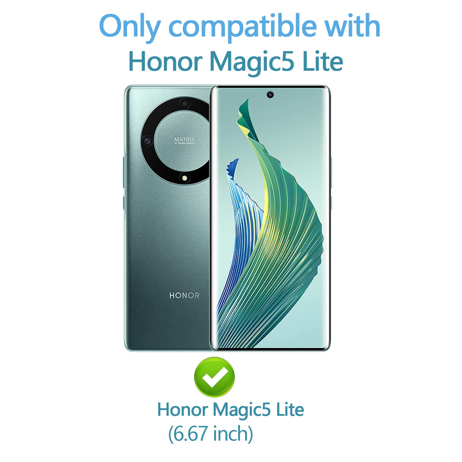 Rojeuinn Schermo privacy per Honor Magic V5 5G,2 pezzi pellicola protettiva in vetro temperato anti-peeping+2 pezzi vetro temperato per protezione fotocamera, pellicola privacy HD,durezza 9H bolle