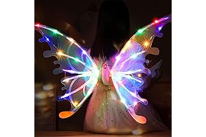 Enchanted Lighted Winged Accessory - Light Pastel Pink Angel Wings