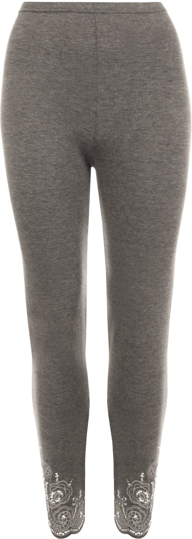 WearAll Ladies Sequin Leggings Womens Trousers Plus Dark Grey 24/26