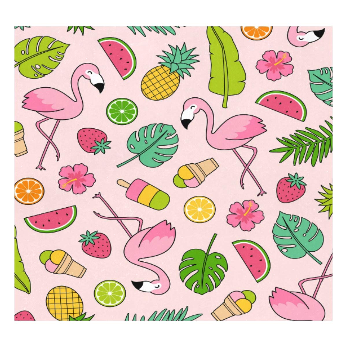 Taza de viaje de acero inoxidable con aislamiento al vacío, doble pared, a prueba de fugas, diseño de flamencos veraniegos con estampado personalizado impreso en piel auténtica, 500 ml