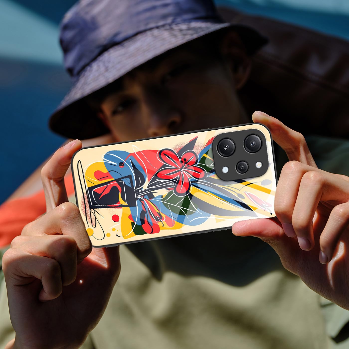 PanXCase Vetro Cover per Honor 200 Lite - Belle Cool Fantasia Disegni Antiscivolo Protezione, Custodia Design Antigraffio Antiurto Bumper Sottile (Cat