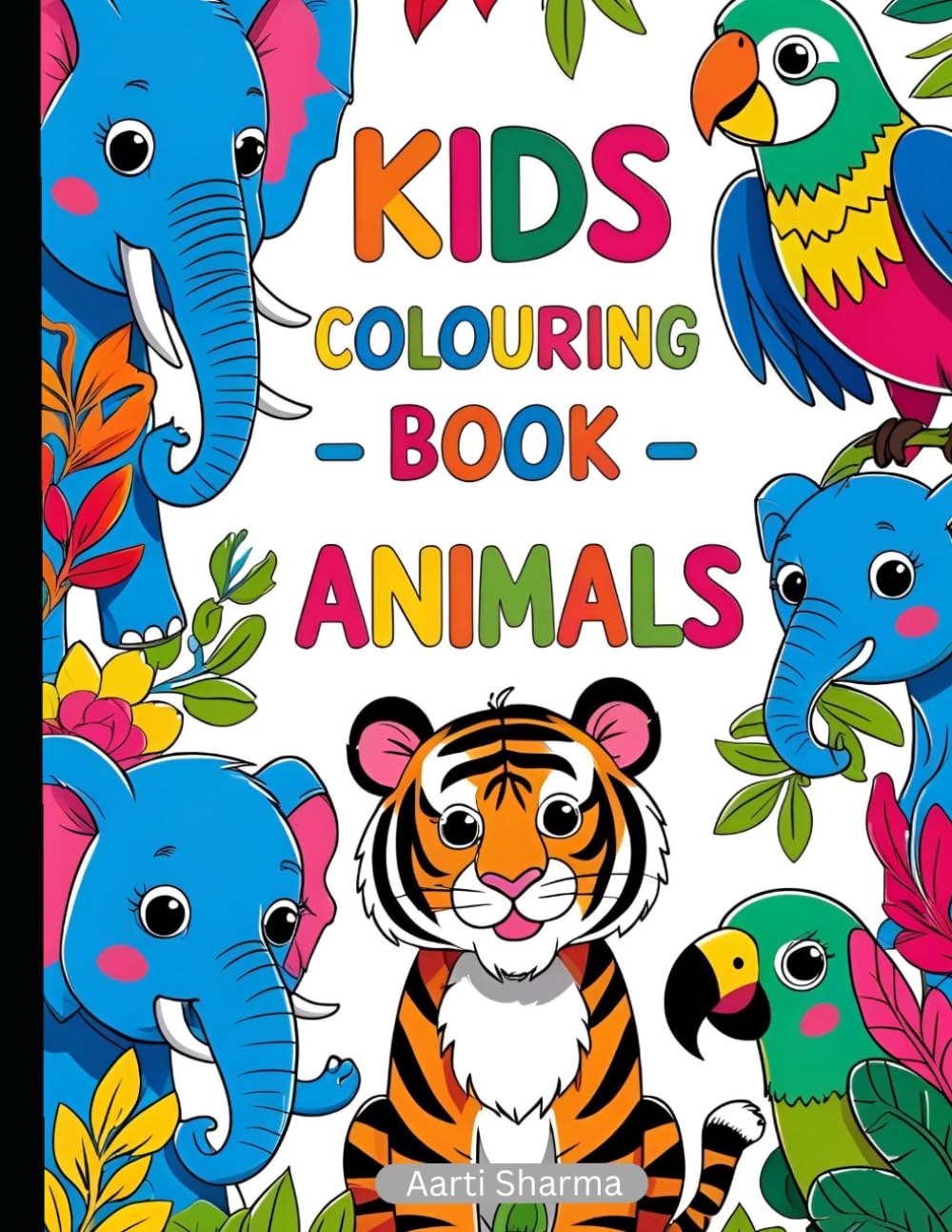 Animal Friends Coloring Book: Fun Animal Designs for Kids Ages 3-6 to Color and Enjoy
