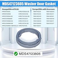 Vista 5 de Mejorado MDS47123605 Junta de arranque de puerta de lavadora Compatible con sello de puerta de lavadora de carga frontal LG y piezas de lavadora
