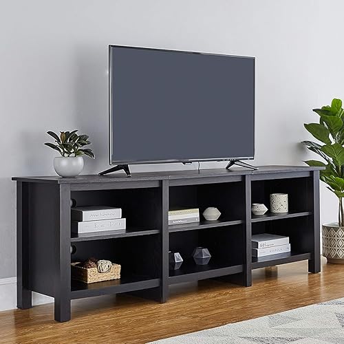 Miniatura 3 de ROCKPOINT Argus - Centro de entretenimiento, consola de almacenamiento para multimedia, TV con base (70 pulgadas), color negro Negro -,Carbón