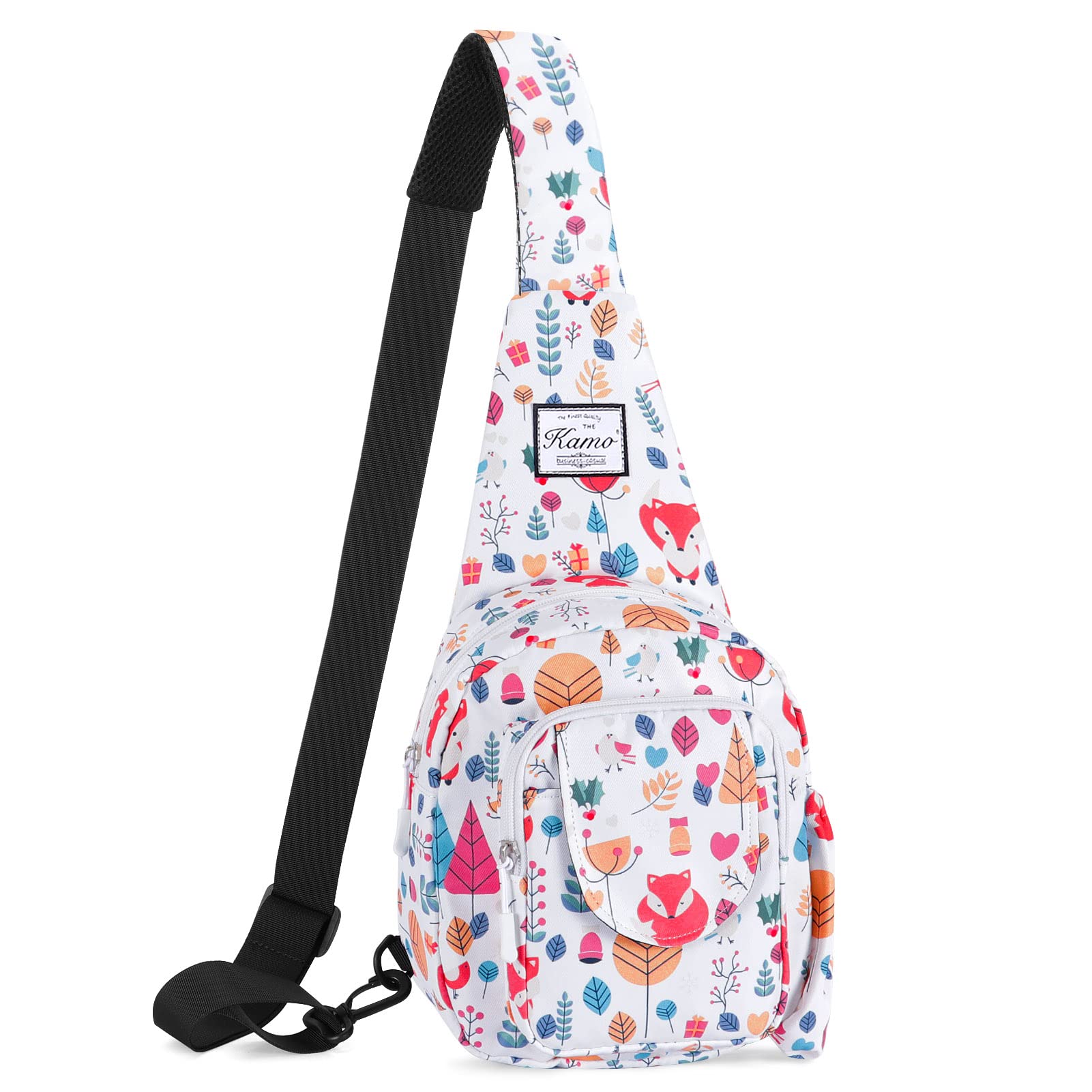 KamoKamo Sling Bag for Women Crossbody Purse Casual Daypack Floral Crossbody Sling Backpack Travel Shoulder Bag Hiking Daypack