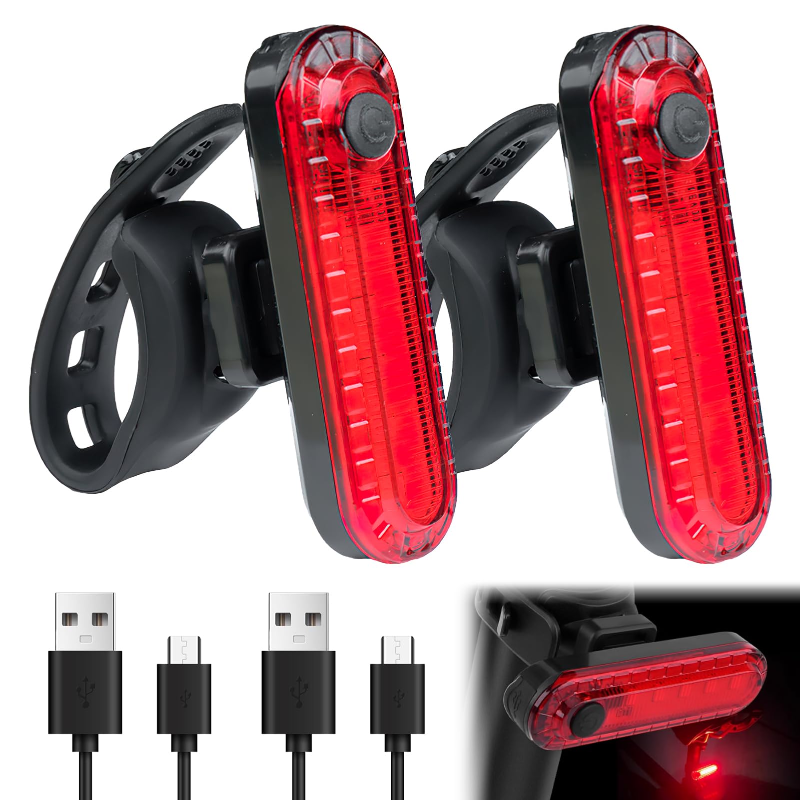 2Pcs LED Rear Bike Light, Cycle Lights