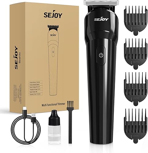 Recortadora de barba para hombres cortadora de pelo cortadora de pelo con hoja en T afeitadora eléctrica inalámbrica para hombres y mujeres kit de