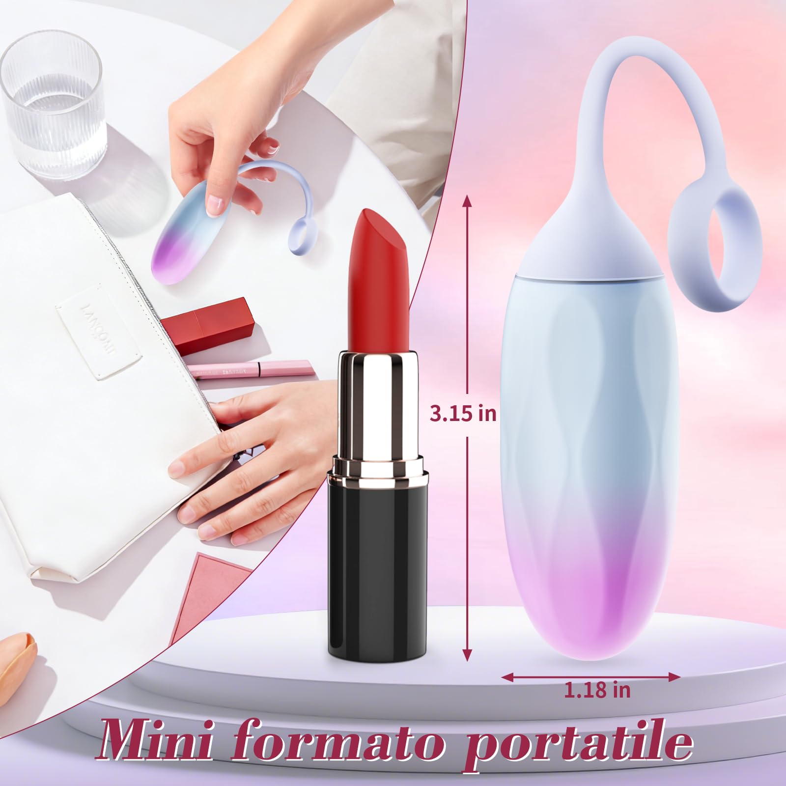 Ovetto Vibrante con Telecomando Sexytoysys Donna, Vibratoreper Donna Professionale con Controllo Remoto Tramite App e 10 Frequenza Modalità Di Vibrazione Vibratori Per Coppia