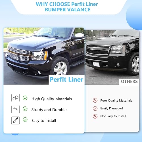 Miniatura 4 de Perfit Liner - Deflector de parachoques delantero para Chevy Avalanche Tahoe Suburban 1500 2500 compatible con GM1092208 15203734