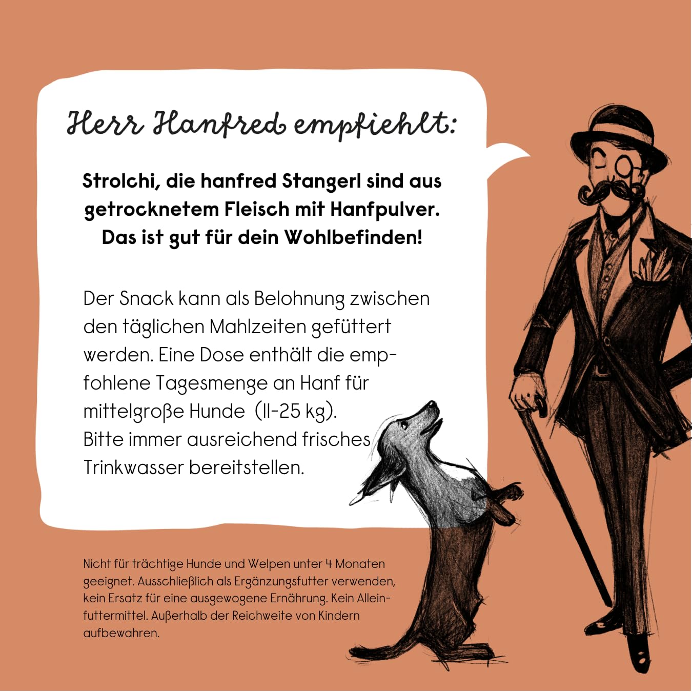Hanf Stangerl, Hundesnack, Belohnung mit Mehrwert, Unterstützung des Bewegungsapparates & Darmflora, Trainingsleckerli, 3 x 90g (Rindfleisch)