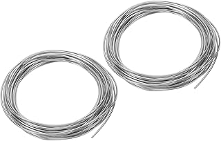 PATIKIL 99.99% High Purity Zinc Wire, 2Roll 18 Gauge Pure Zinc Wire 1.2mm Soft Beading Wire Lab Scientific Experiment Zinc Wire Tool (16.4Ft/Roll)