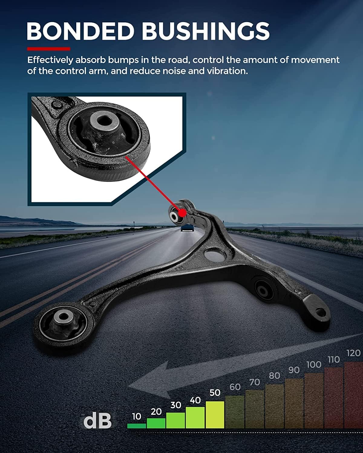 Front Lower Control Arm, Front Lower Control Arm w/Ball Joint Assembly Compatible with 2003-2007 Accord 2004-2008 Acura TSX Sedan 4D Navigation