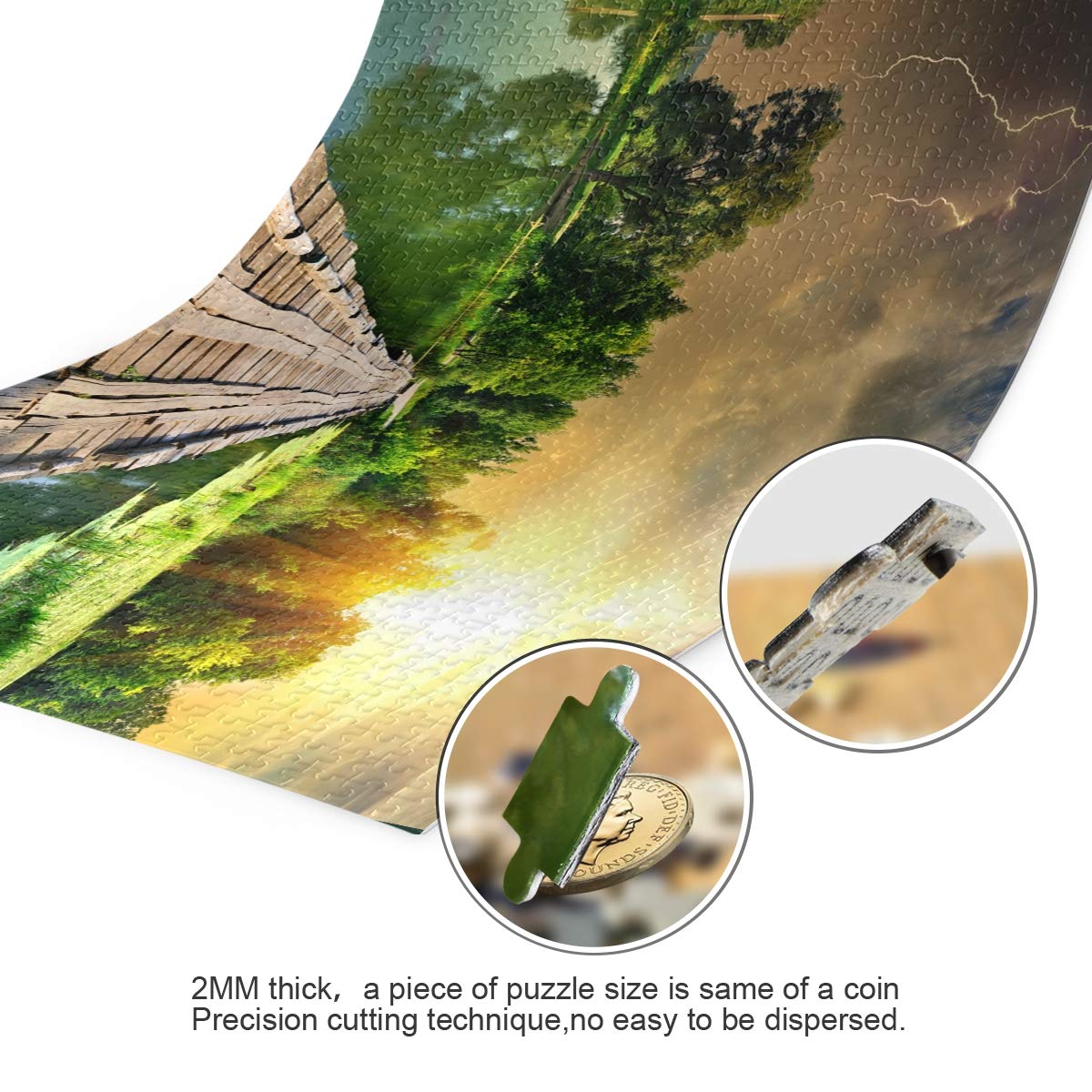 Amazon.co.jp: MAKIKU 1000ピース ジグソーパズル 晴れ 雲り 風景 森