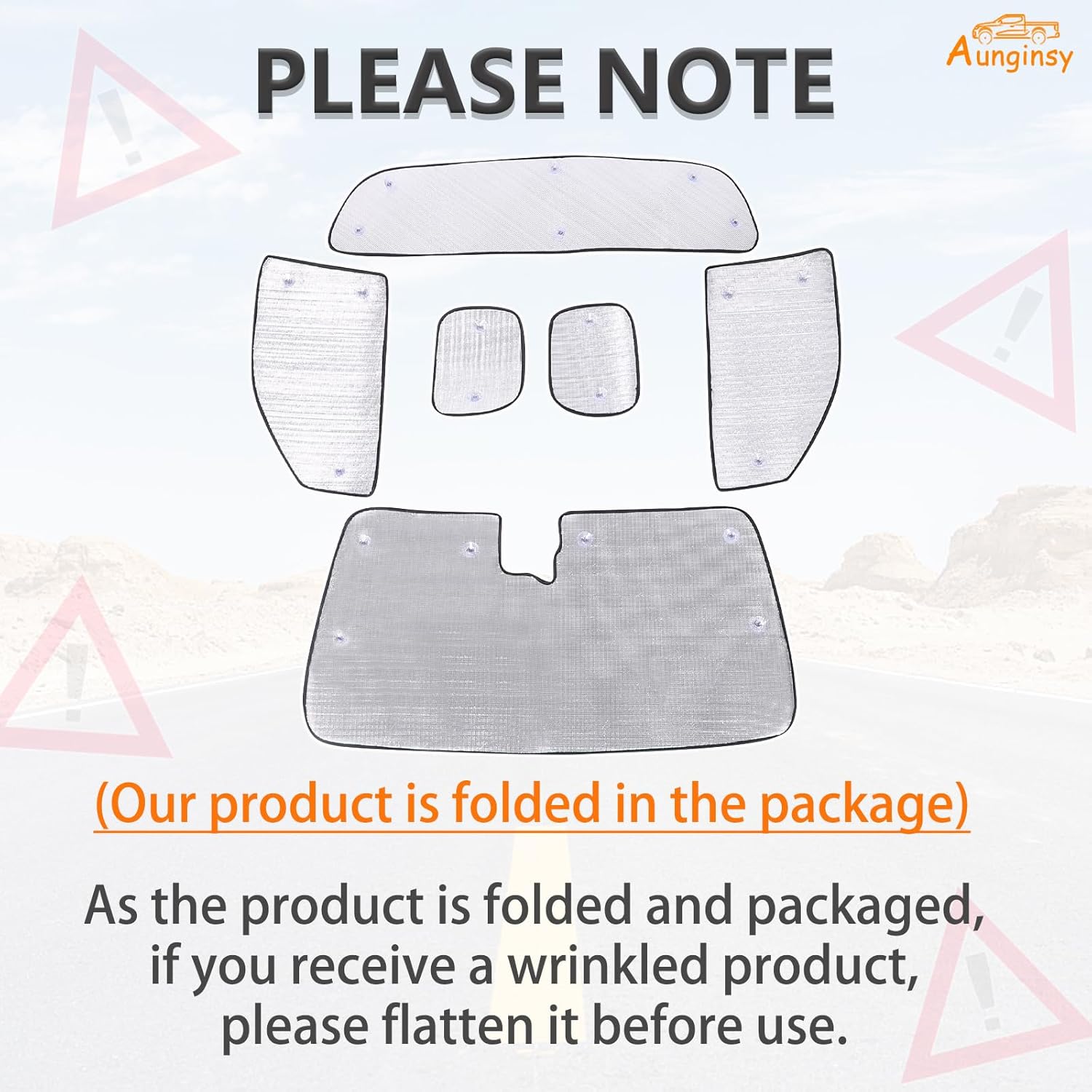 Aunginsy Car Full Windshield Sunshade Compatible with Nisan Frontier 2022-2024 Automotive Windshield Sunshades Foldable Reflective Sun Visor for UV Rays/Sun Heat Full Protect Car Interior Accessories