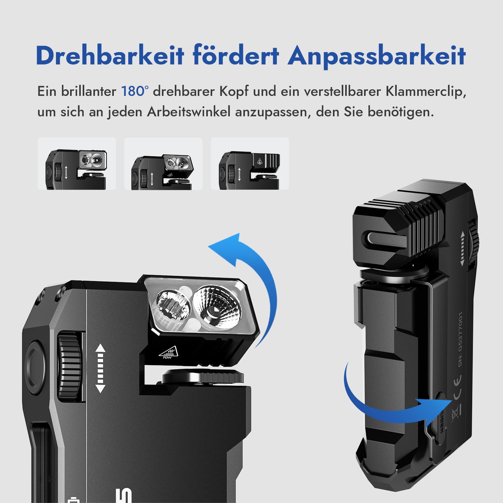 WUBEN G5 LED Taschenlampe Aufladbar - RGB Mini Schlüsselanhänger 400 Lumen, EDC Multifunktional Magnetische USB, 6 Modi Flashlight Wasserdicht für Camping Outdoor