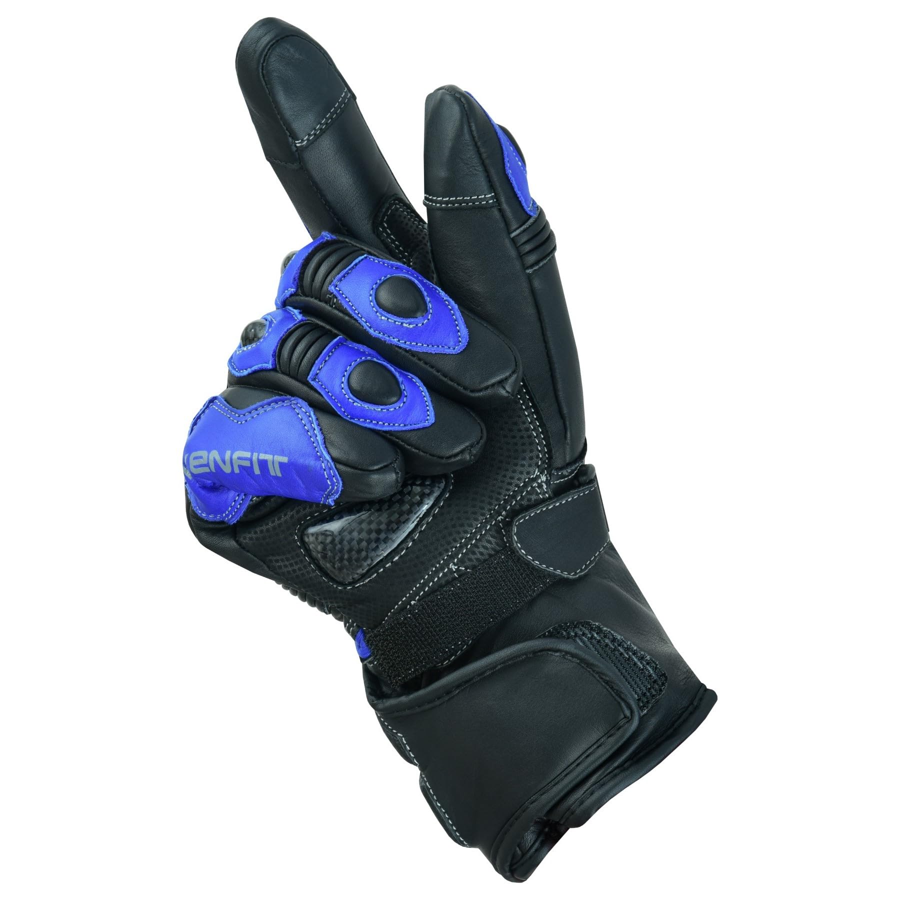 Biker Leather Motorcycle Gloves Carbon Knuckle Protection Cold Weather Riding Gloves for Men Women - 5