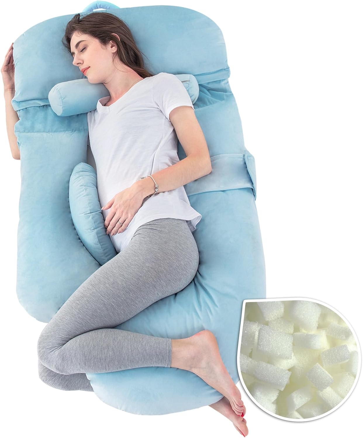 LUXETILE Pregnancy Pillow Body Support, Shredded Memory
