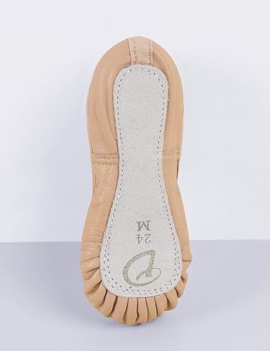 Miniatura 7 de Daydance Zapatos de ballet de cuero genuino con suela completa para niños, niñas, niños