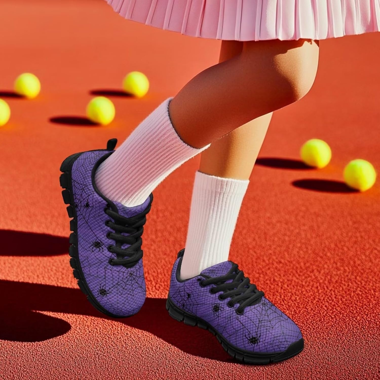 Funnydude Cute Print Girls Walking Shoes Casual Tennis Shoes Lightweight Breathable Sneakers for Parks