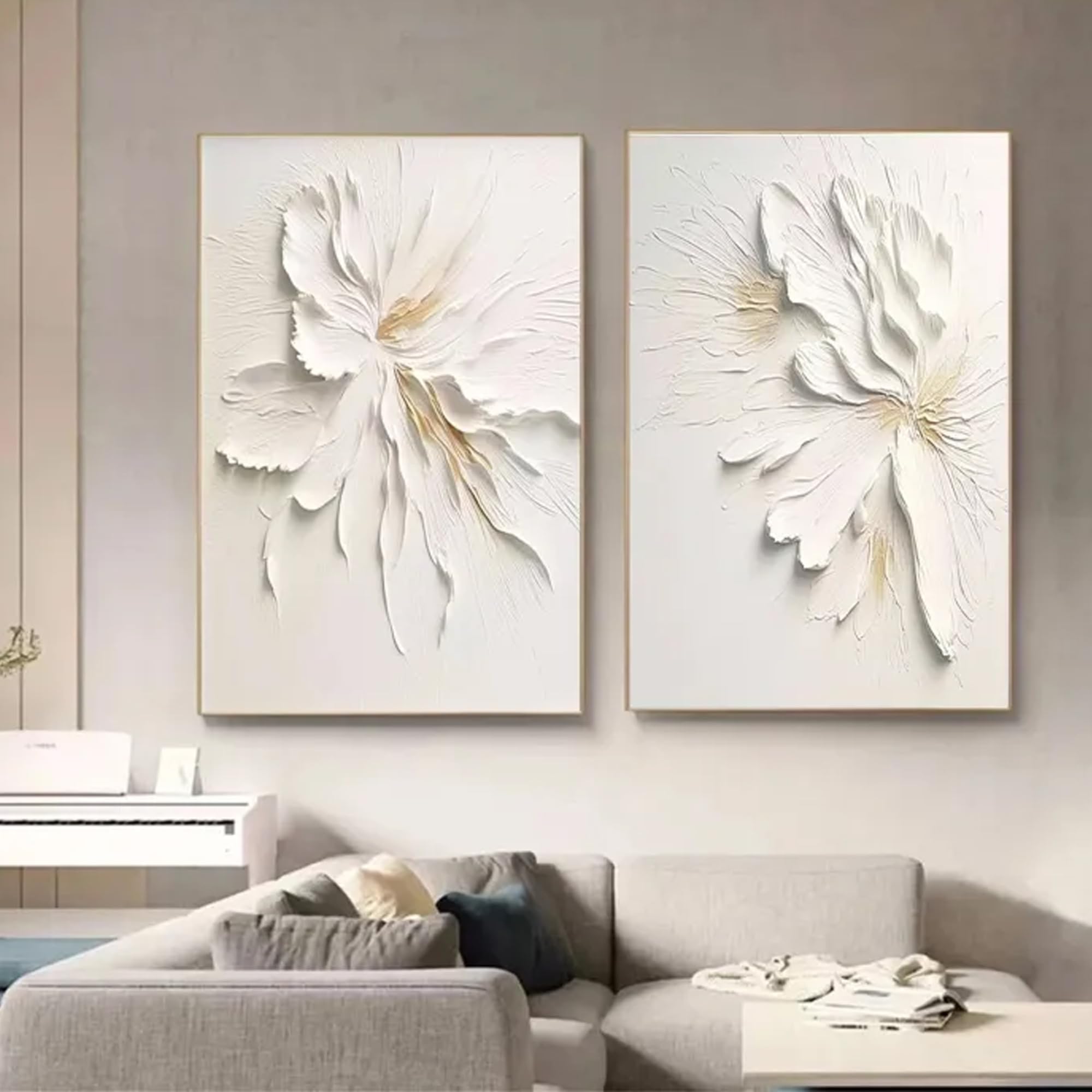 33×46㎝「和室2」油彩・原画・P8 Cherry blossom and love birds - Japanese style painting J245