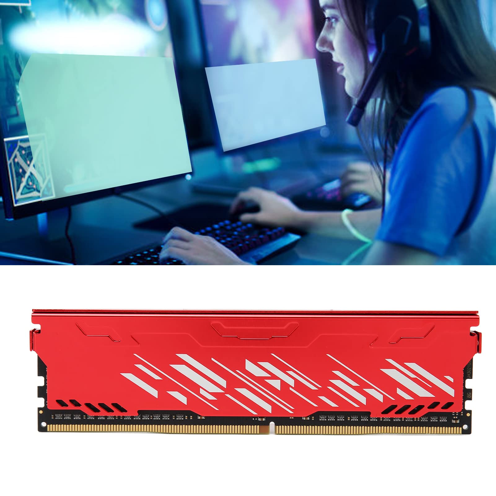 Bewinner Moduł Pamięci RAM do Gier o Dużej Szybkości do Komputerów Stacjonarnych Zapewniający lepszą reakcję Systemu na Komputerze Stacjonarnym (16GB)