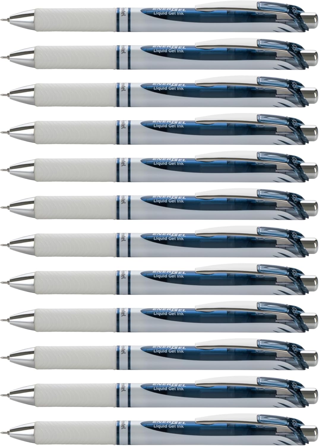 Pentel EnerGel Pearl Retractable Gel Pen, 0.5mm needletip, Fine Point, Navy Blue Ink, 12 count