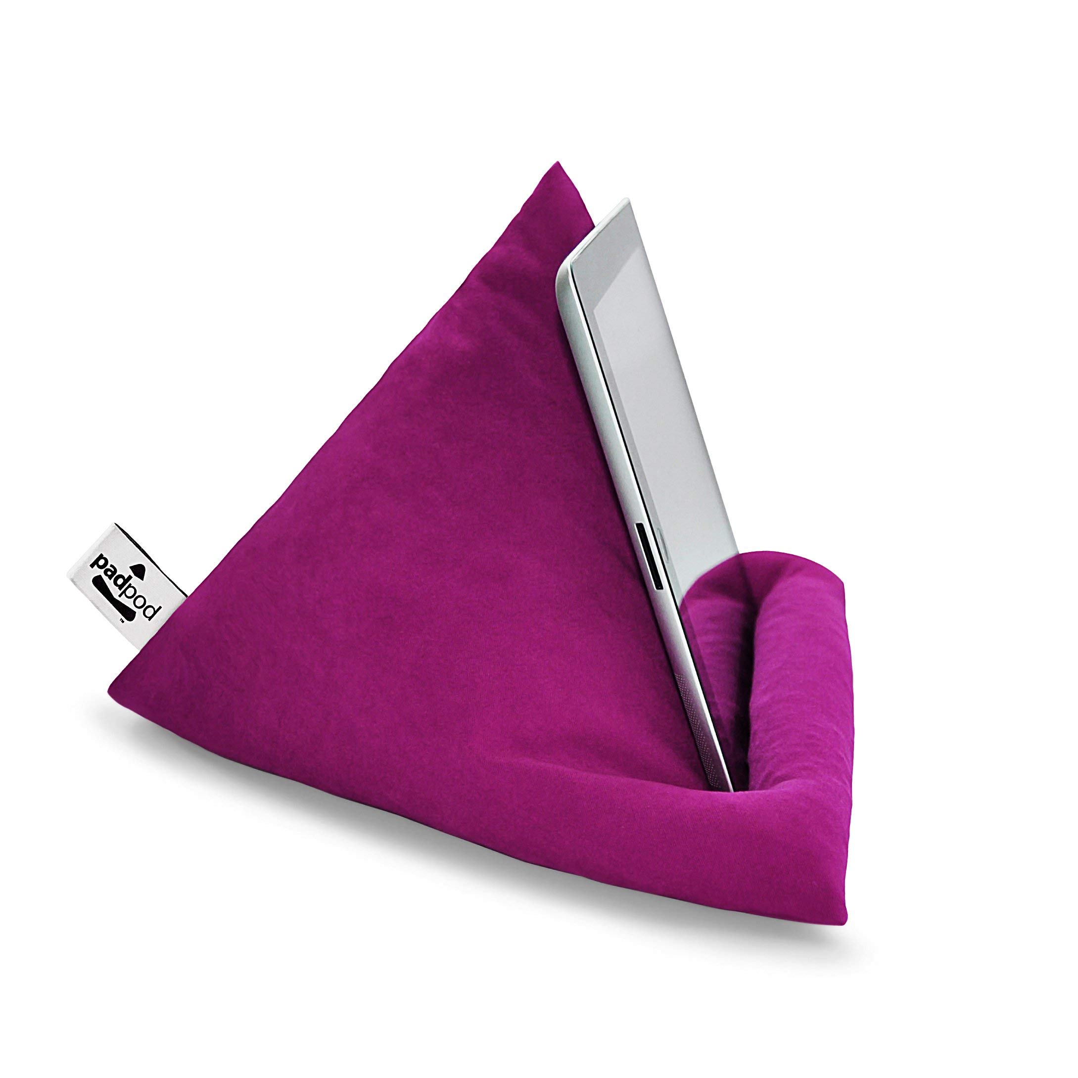 Fabulous Fig (Pink) Padpod Mini Beanbag for iPad, Tablets, e-Readers and Books
