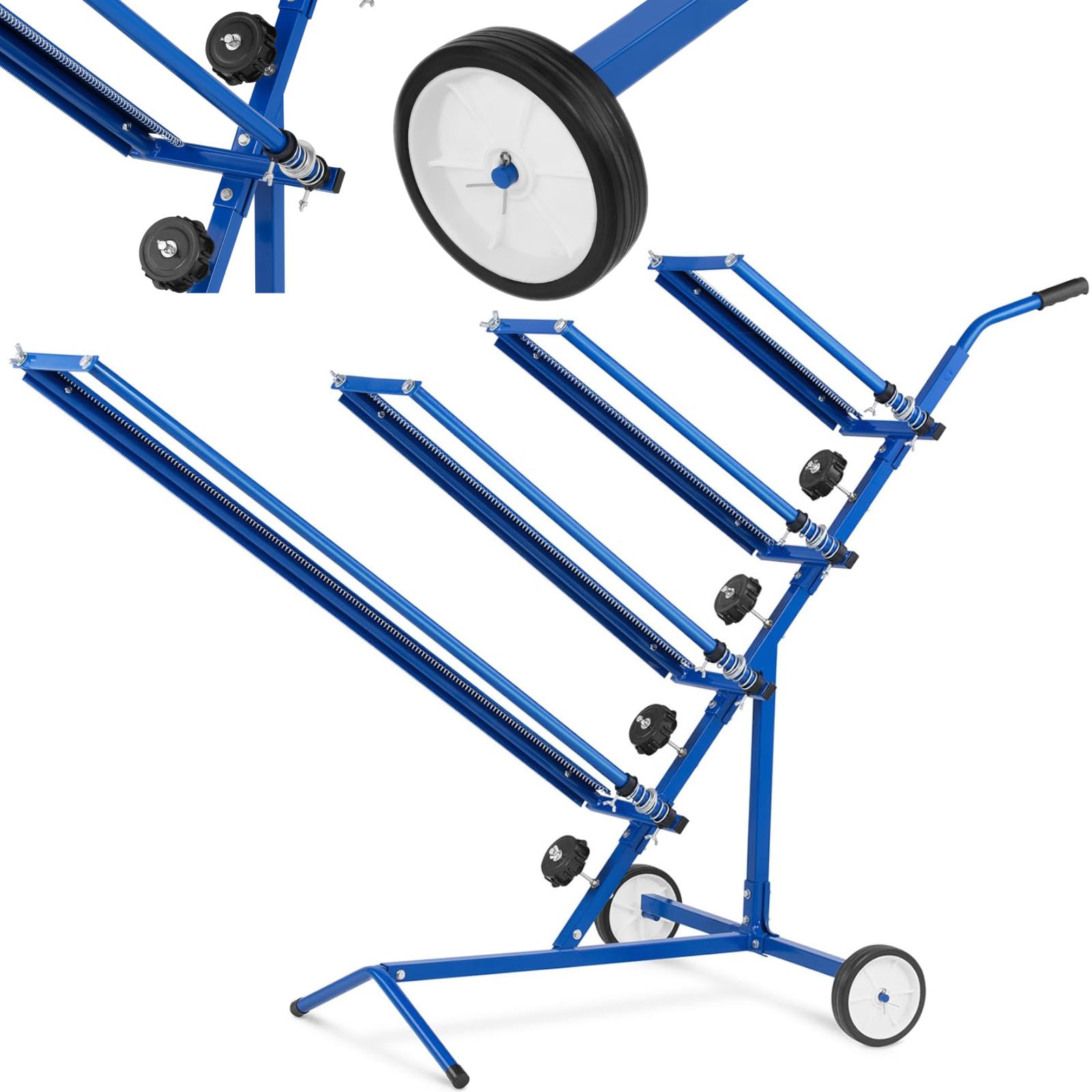 MSW MSW-MT-100 Chariot De Marouflage Dérouleur De Papier Kraft Distributeur Masquage Peinture Carrosserie (pour pour 4 Rouleaux De 30-100 cm, 2 Roues)