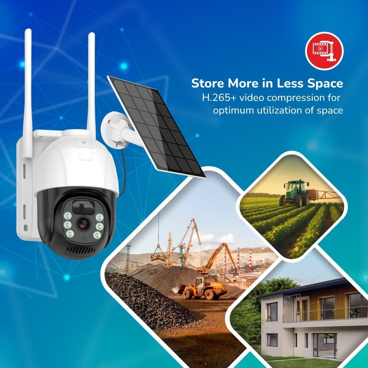 Buy AHUJA INTERNATIONAL 4G/5G SIM Supported Solar Single CCTV