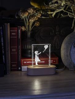 Banksy Balloon Girl USB 3D Acrylic Lamp Gift for Boys and Girls